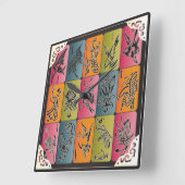 麻雀ワンバム スクエア壁時計 (傾斜)