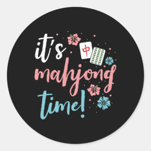 麻雀中国のまたは麻雀 ラウンドシール