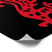 麻雀中国の赤龍瓦の麻雀の衣装 ポスター (角)