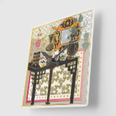 麻雀台 スクエア壁時計 (傾斜)