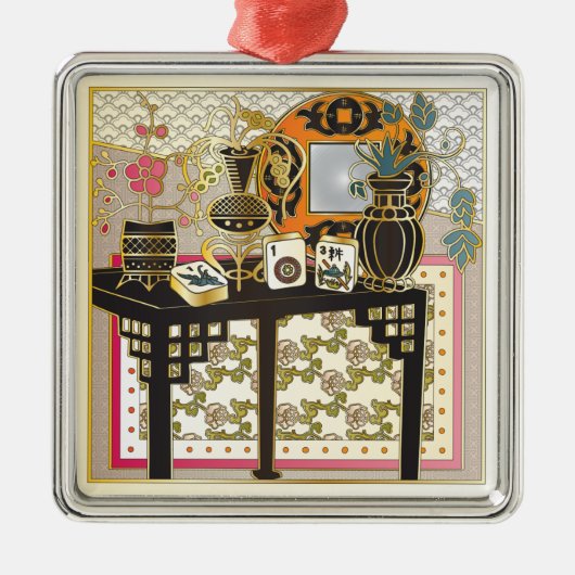 麻雀台 メタルオーナメント (正面)