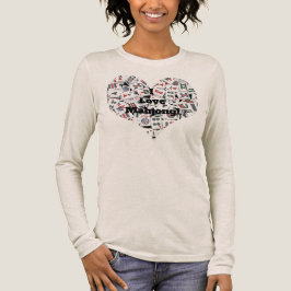 麻雀大好き 長袖Tシャツ トライブレンドTシャツ