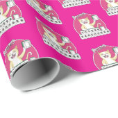 麻雀得猫相撲/Fu_mahjong winner ラッピングペーパー (ロールコーナー)