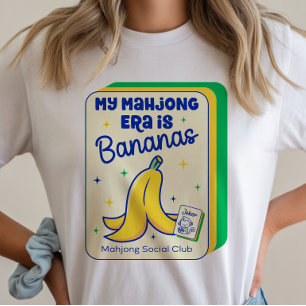 麻雀時代バナナ皮ゲームタイルTシャツ Tシャツ