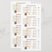 麻雀点棒 - 2 (コイン付き) 招待状 (正面/裏面)