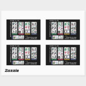 麻雀牌の種類 長方形シール (シート)