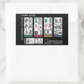 麻雀牌の種類 長方形シール (バッグ)