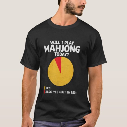 麻雀牌ゲームをするのか 麻雀プレイヤー 折りたたみ Tシャツ (正面)