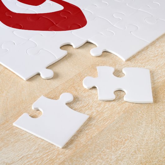 麻雀牌 五萬  FIVE OF CHARACTERS -MAHJONG TILE- ジグソーパズル (側面)