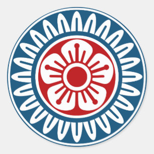 麻雀牌 1筒 イーピン_ロゴのみ-01 ラウンドシール