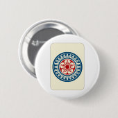 麻雀牌 1筒 /円の1つ – 麻雀タイル – 缶バッジ (正面&裏面)