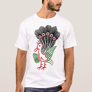 麻雀牌 1索 イーソウロゴのみ-01 Tシャツ
