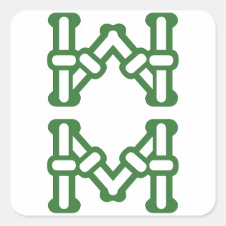 麻雀牌 8索 / EIGHT OF BAMBOOS -MAHJONG TILE- スクエアシール