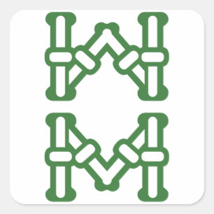 麻雀牌 8索 / EIGHT OF BAMBOOS -MAHJONG TILE- スクエアシール