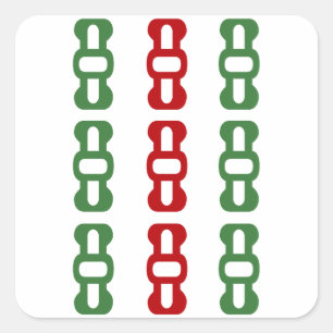 麻雀牌 9索 / NINE OF BAMBOOS -MAHJONG TILE- スクエアシール