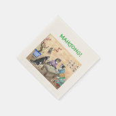 麻雀犬 –  スタンダードカクテルナプキン (角)