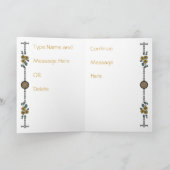 麻雀猫カスタマイズ可能グリーティングカード カード (内部)