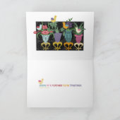 麻雀鳥のグリーティングカード カード (内部)