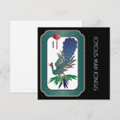 麻雀鳥の休暇 フラットカード 招待状 (正面/裏面)