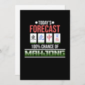 麻雀麻雀の100%の可能性 招待状 (正面/裏面)