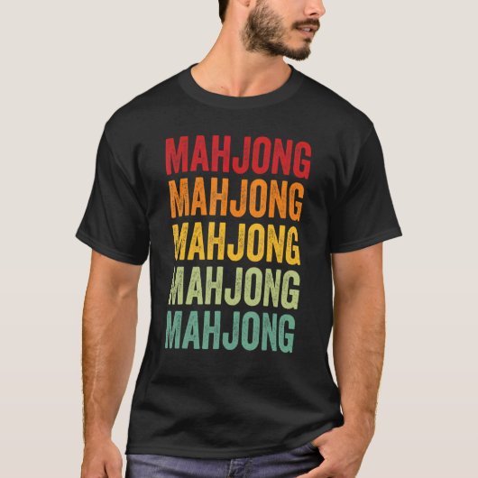 麻雀麻雀ホビイストレインボーデザイン Tシャツ (正面)