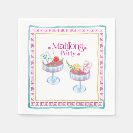 麻雀 スタンダードカクテルナプキン (正面)