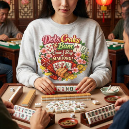 麻雀 ドット 牌 クラック Bam スウェットシャツ