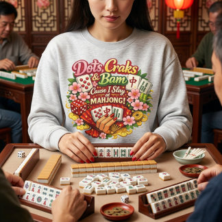 麻雀 ドット 牌 クラック Bam スウェットシャツ