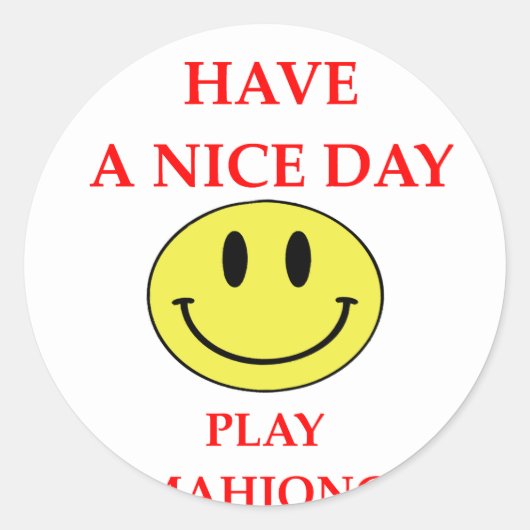 麻雀 ラウンドシール (正面)