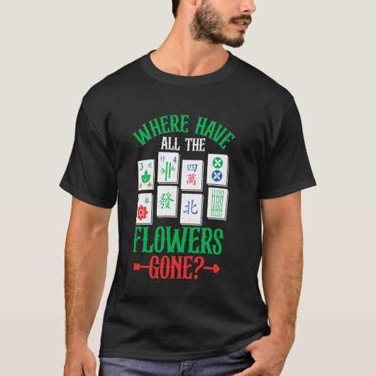 麻雀 - 花はどこへ行った Tシャツ (正面)