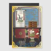 麻雀 赤キャビネット マグネット カード (正面/裏面)