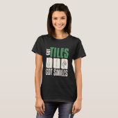 麻雀 Got Tiles Got Smiles デザイン 麻雀 Tシャツ (正面フル)