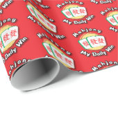 麻雀： My Daily Win_mahjonggギフト ラッピングペーパー (ロールコーナー)
