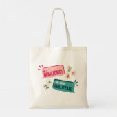 麻雀Tote-Me: 麻雀！ザ・カード：Girl, Please トートバッグ (裏面)