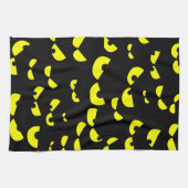 黄おもしろい目付きキッ怒チオ キッチンタオル (横)