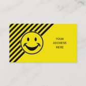 黄おもしろい色とストライプ+あなたの背中。&アイディア 名刺 (裏面)
