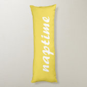 黄おもしろい色と白の標準時 ボディピロー (裏面 (縦))