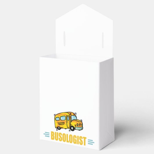 黄おもしろい色スクールバスユーモアのある運転手 フェイバーボックス (オープン)