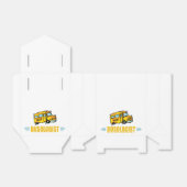 黄おもしろい色スクールバスユーモアのある運転手 フェイバーボックス (折り畳みなし)