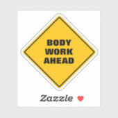 黄おもしろい色体前道路標識 シール (シート)