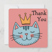 黄お洒落冠の青い猫ありがとう (正面)