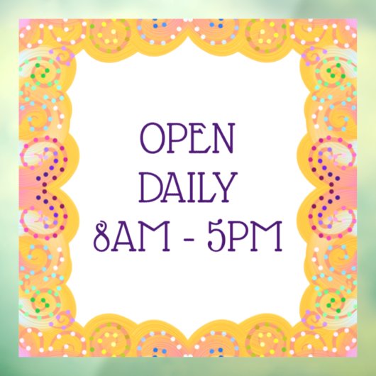 黄お洒落縁ど ウィンドウサイン (シート3)