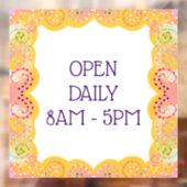 黄お洒落縁ど ウィンドウサイン (シート2)