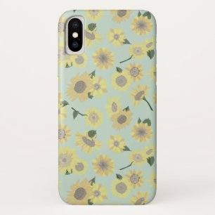 黄お洒落色ティール(緑がかった色)ひま色彩の鮮やかわい iPhone X ケース