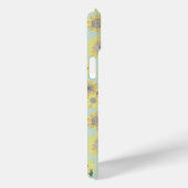 黄お洒落色ティール（緑がかった色）ひま色彩の鮮やかわい Case-Mate iPhoneケース (裏面 / 右)