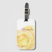 黄かわいらしバラ ラゲッジタグ (正面縦)