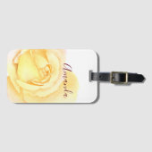 黄かわいらしバラ ラゲッジタグ (正面横)