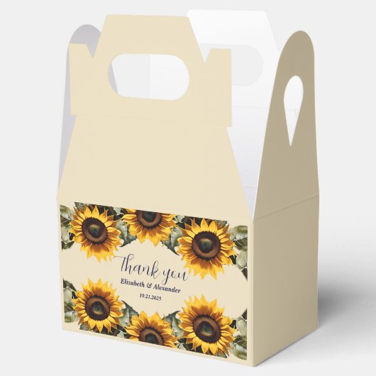 黄かわいらし色のヒマワリ フェイバーボックス (オープン)