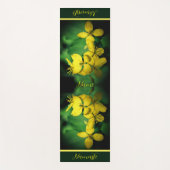 黄かわいらし色の野パーソナライズされた花 ヨガマット (正面)