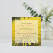 黄かわいらし色の野結婚花 招待状 (スタンド正面)